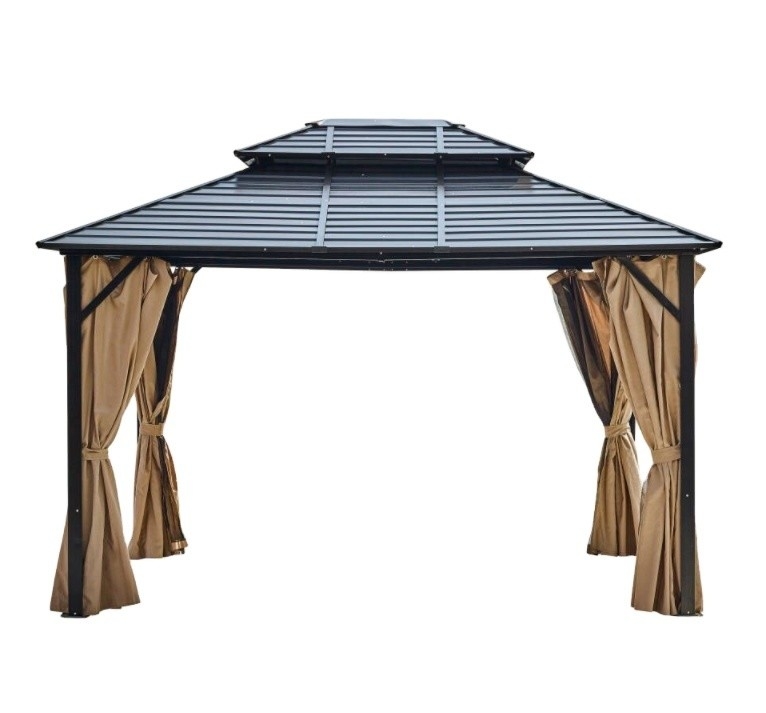 Polyester-Seitenwand 3X3.65X2.75M Zweifach-Aluminiumrohr-Gazebo für Gartenparty
