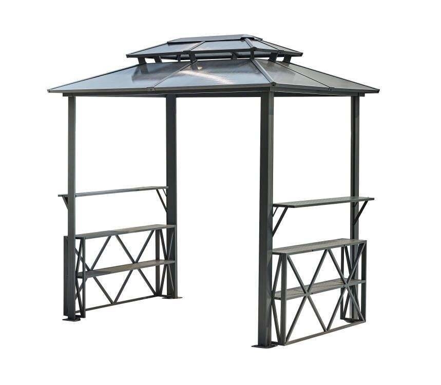 Polykarbonatplatten-Gazebo mit doppelter Spitze 2.35X1.7X2.45M für die Außenpergolenbrücke