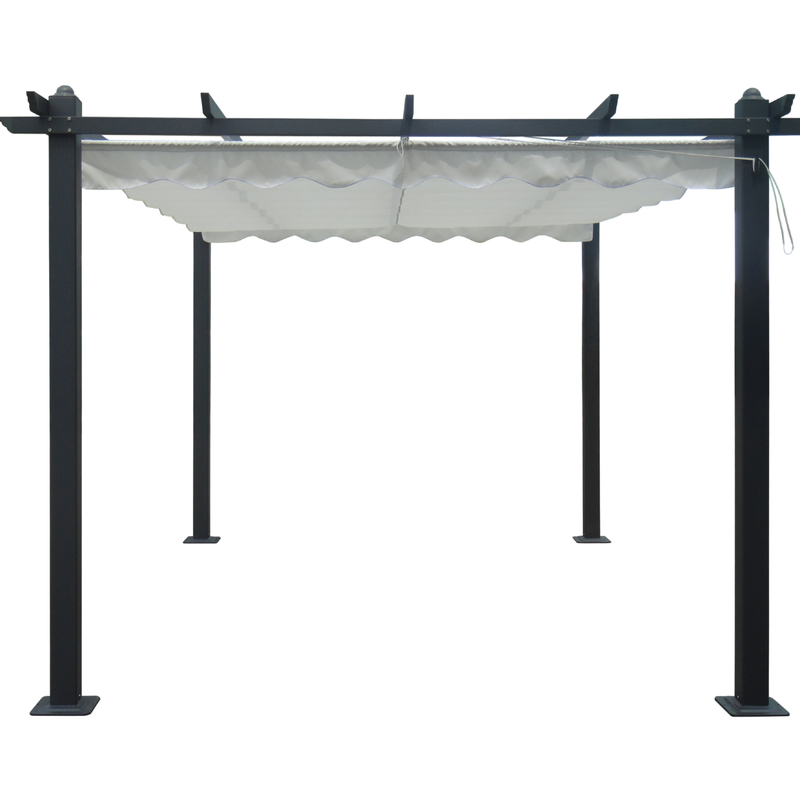 2.96X2.96X2.25M Garten-Außen-Gazebo mit Aluminiumrahmen und abnehmbarem Deckel