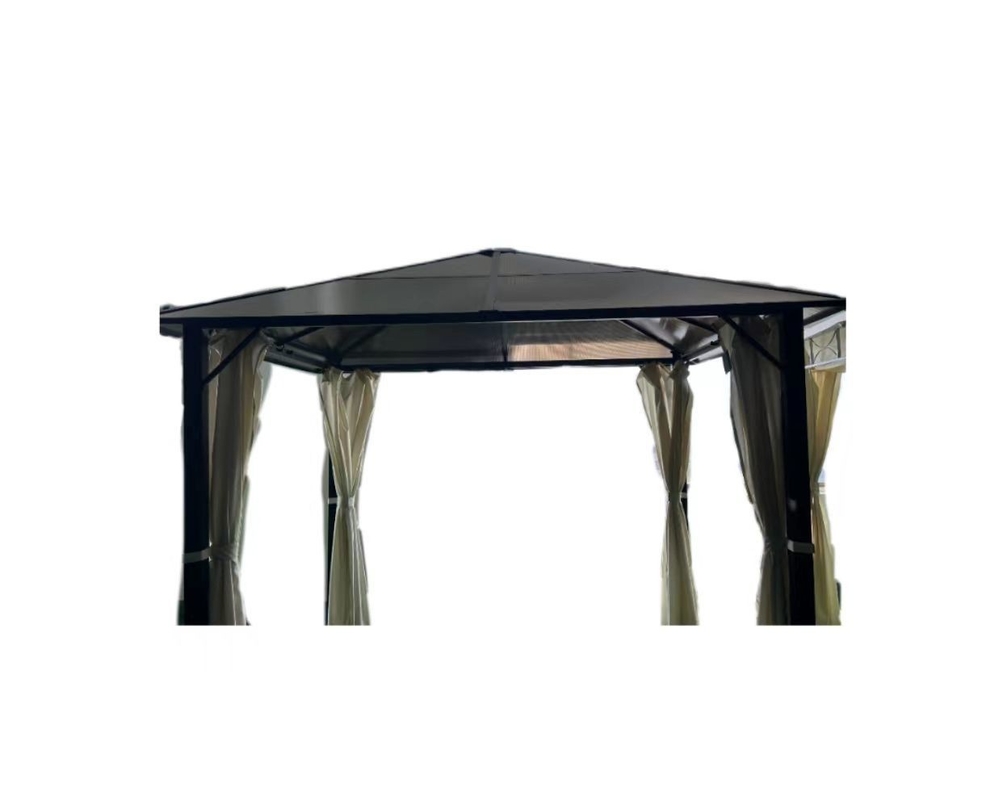 Außengarten 3x3x2.6M Festdach-Gazebo mit PVC-Blattdach leicht zu montieren und robust